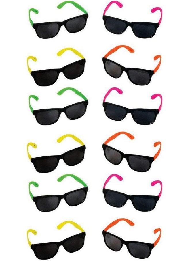 Assorted Neon Sunglasses, Pack Of 12