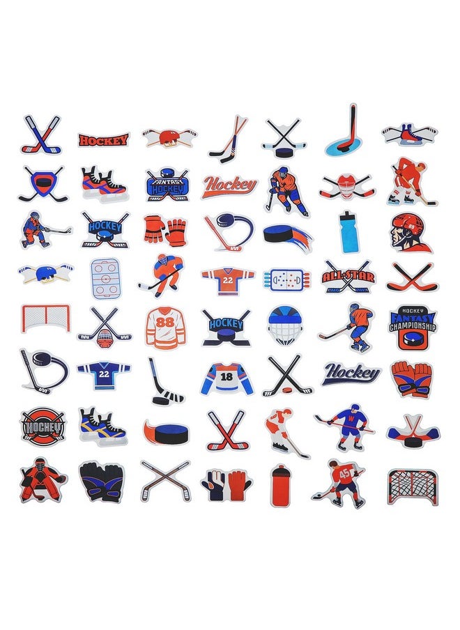 100 Pack Ice Hockey Stickers, Hockey Party Favors, Waterproof Stickers For Water Bottle Laptop Computer Phone