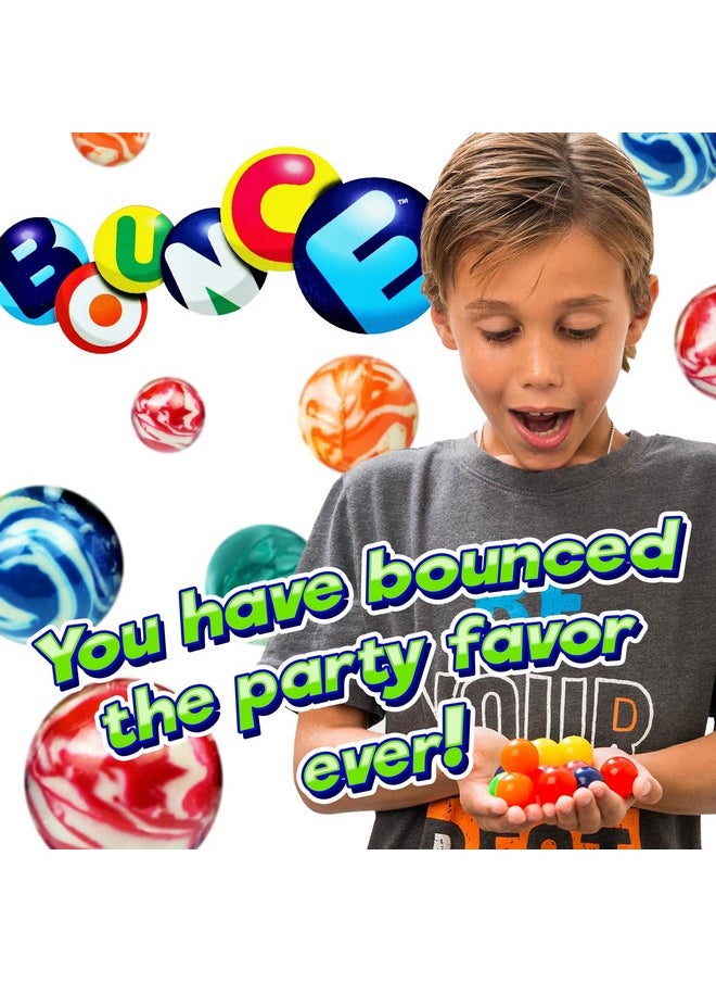 Super Hi Bounce Balls (1 Pack, 5 Balls Each) Fidget Bouncy Ball Small Toys Party Favors For Kids Toy. Racketball Bulk Classroom Prize Premium Birthday Gift Includes Sticker 973-1P