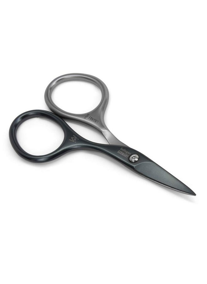 Professional Nail Cutter Scissors - Self-Sharpening Finox22 Titanium Coated Stainless Steel Manicure Tools In Leather Case - Ethically Made In Solingen Germany - 2704