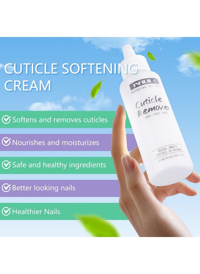 Cuticle Softener, 100Ml Instant Cuticle Remover Liquid, Cuticle Cream For Hand, Foot & Nail Care, Salon Quality Nail Cuticle Remover Professional Nail Cuticle Remover Gel Gifts For Women