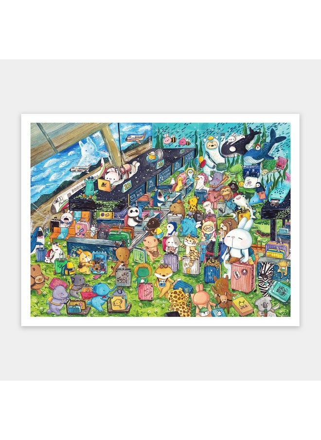 Jigsaw Puzzles 1200 Piece For Adults - Minihan - Let'S Go Abroad Beautiful Plastic Puzzle For Home Decor Zero Dust Easy Storage [H3268]