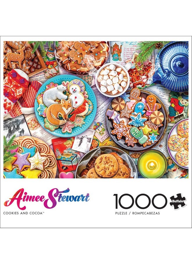 - Aimee Stewart - Cookies And Cocoa - 1000 Piece Jigsaw Puzzle For Adults Challenging Puzzle Perfect For Game Nights - 1000 Piece Finished Size Is 26.75 X 19.75, Large