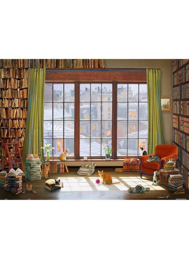 Jigsaw Puzzles 1200 Piece For Adults - David Maclean - Window Cats Beautiful Plastic Puzzle For Home Decor Zero Dust Easy Storage [H2134]