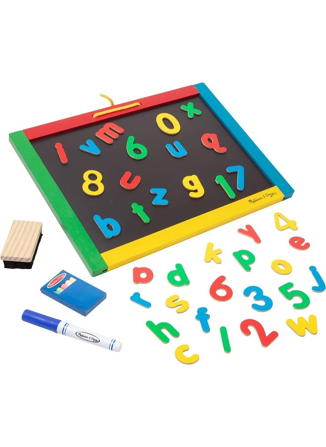 Melissa & Doug Magnetic Chalkboard/Dry-Erase Board Developmental Toy Magnetic Activities 3+ Gift for Boy or Girl