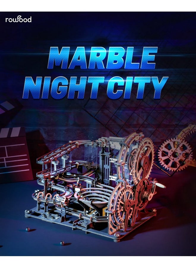 3D Puzzles For Adults, Model Kits For Adults To Build, Wooden Puzzles Christmas Birthday Gifts For Adults&Teens- Marble Night City Lga01