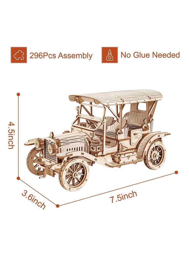 Mc801 Vintage Car 3D Puzzle, 3D Wooden Puzzle Retro Car Model Kits To Build For Adults, Gift For Antique Car Lovers Aesthetic Home Decor