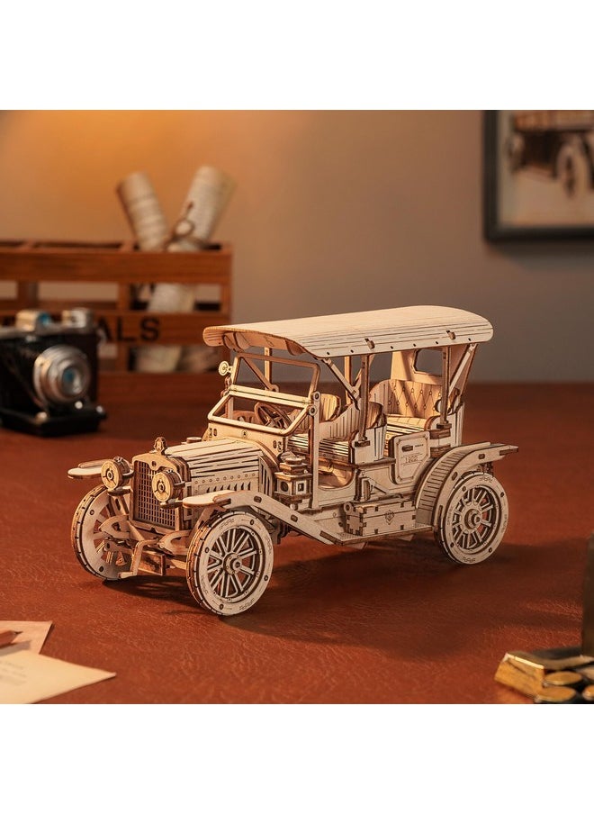 Mc801 Vintage Car 3D Puzzle, 3D Wooden Puzzle Retro Car Model Kits To Build For Adults, Gift For Antique Car Lovers Aesthetic Home Decor