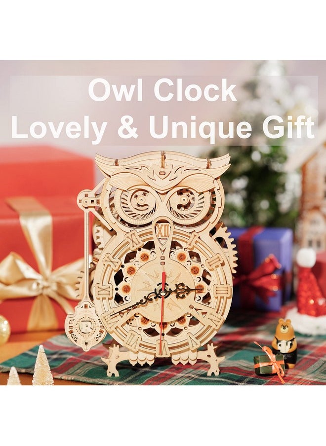 3D Puzzles For Adults, Wooden Model Kits For Adults To Build, Birthday Gift For Adults & Teens (161 Pcs)- Owl Clock