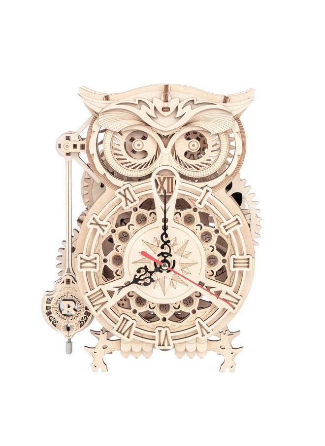 3D Puzzles For Adults, Wooden Model Kits For Adults To Build, Birthday Gift For Adults & Teens (161 Pcs)- Owl Clock