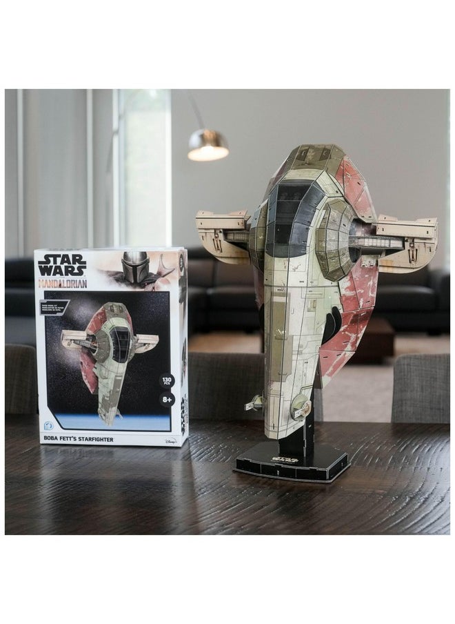 4D Puzzle - Star Wars: The Mandalorian: Boba Fett’S Starfighter - 130 Paper Model Kit For Teens And Adults - Ages 14+