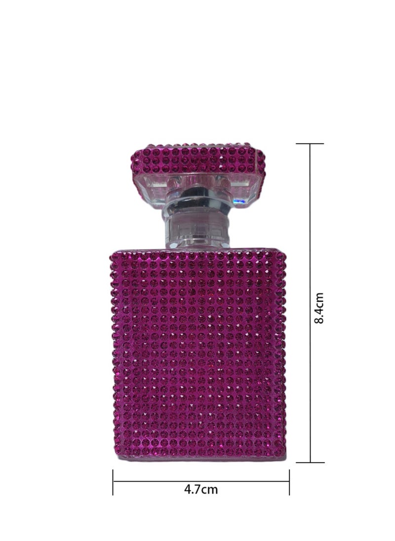 30ml Dark Pink Shining Crystal Atomizer Perfume Bottle, Portable Mini Empty Refillable Perfume Atomizer Bottle, Refillable Perfume Spray, Scent Pump Case