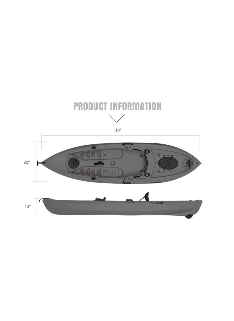 OCEANX SEAFLO FISHING KAYAK GRAY