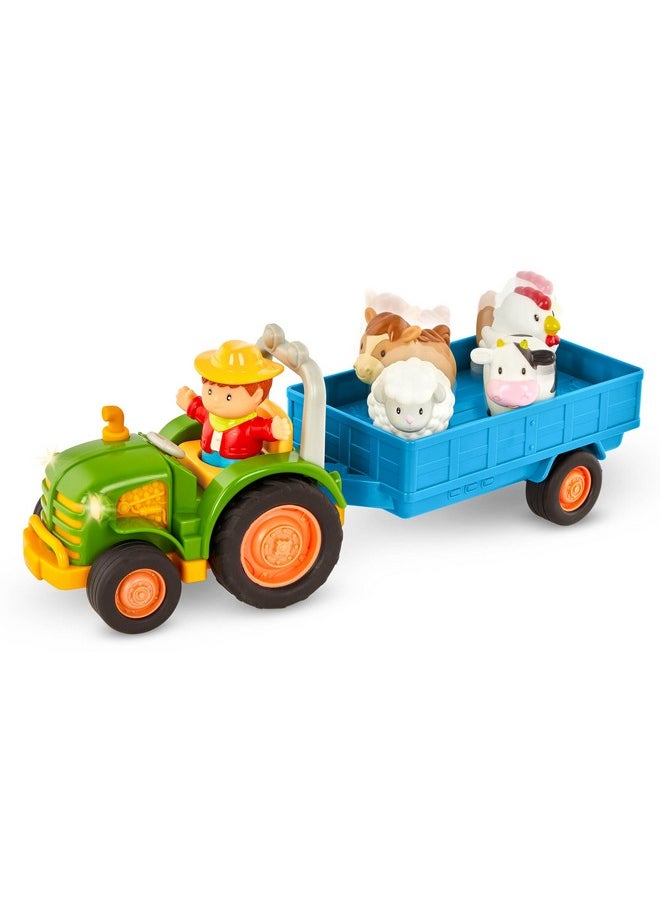 - Farm Toys For Toddlers, Kids - Lights & Sounds Toy Tractor - 7Pc Pretend Play Set - Tractor, Trailer, Farm Animals - 18 Months + - Farming Fun Tractor