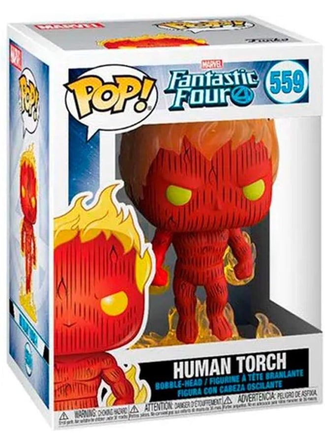 Funko Pop! Marvel: Fantastic Four - the Human Torch Torch - Collectable Vinyl Figure