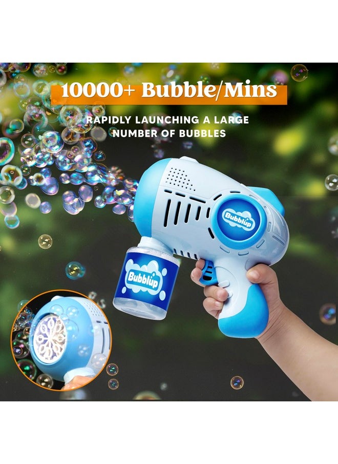 2 Packs Bubble Guns With 4 Bottles Bubble Solution, 10 Holes Light Up Automatic Bubble Machine Gun For Kids, Adults, Summer Toys, Easter Basket Stuffers, Birthday Gift, Bubbles Party Favors