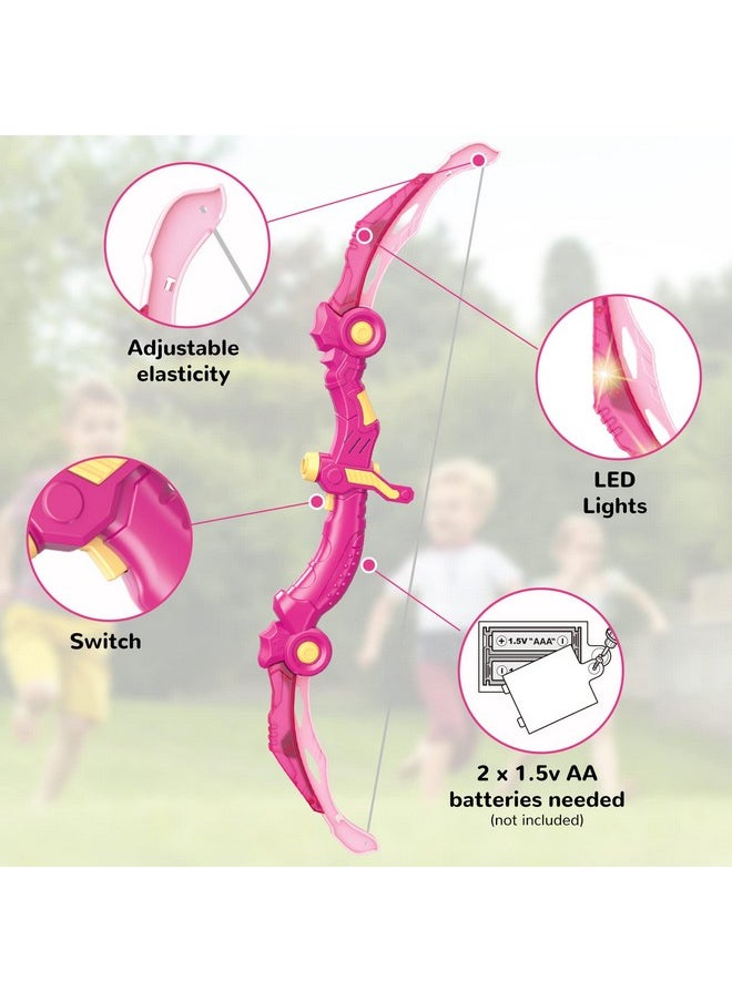 Bow And Arrow Toys With Led Light Up Archery, Birthday Gift For Girls 5 6 7 8 9 10 11 12 Year Old, Christmas Indoor Outdoor Activity Toy For Kids Girls Ages 6-8, 10 Suction Cup Arrows, Target, Quiver