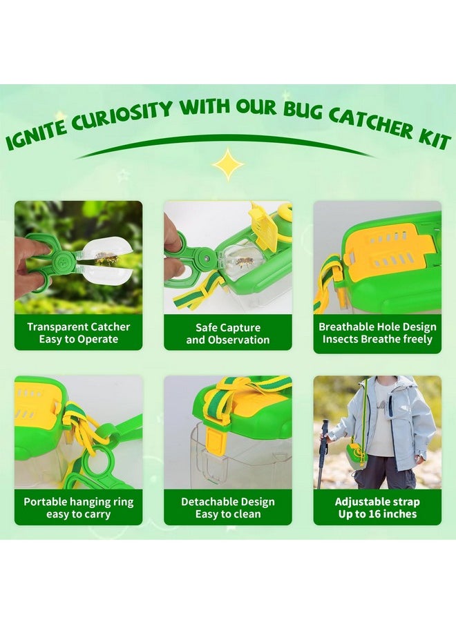 Bug Catcher Kit For Kids - 2 Sets, Bug Catching Kit Includes Butterfly Net, Tweezers, Insect Clamp, Magnifying Glass & Learning Cards, Outdoor Toys For Children Ages 3-8 (Special Edition)