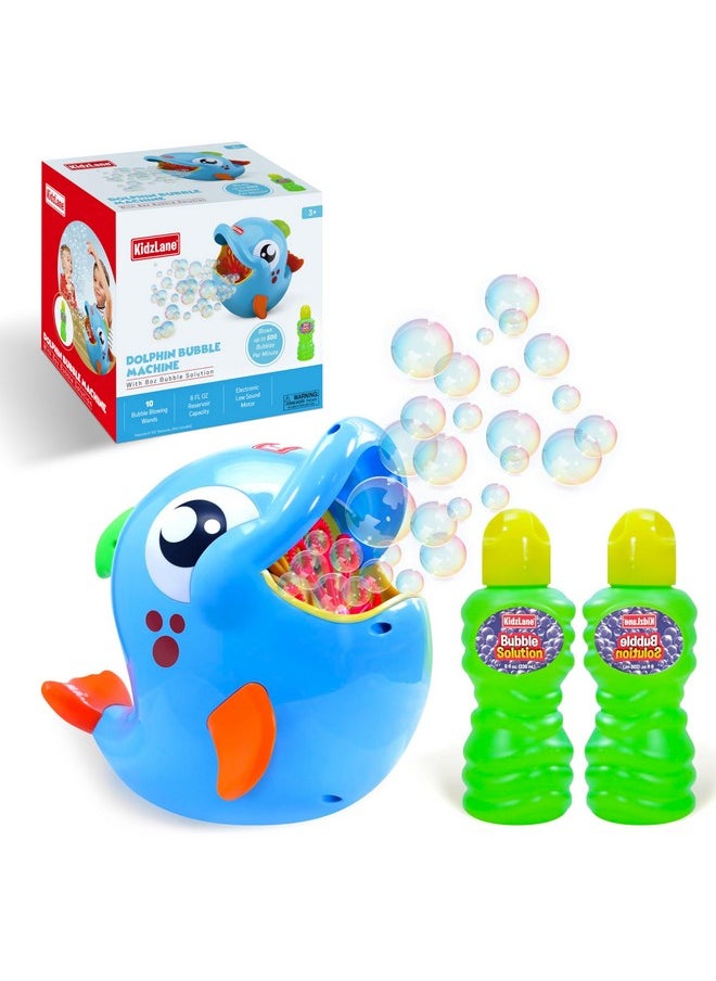 Bubble Maker Machine For Kids - Big Bubbles Speed Blower For Toddler'S Outdoor Party Play - Makes 500 To 1000 Per Minute (Bubble Dolphin)