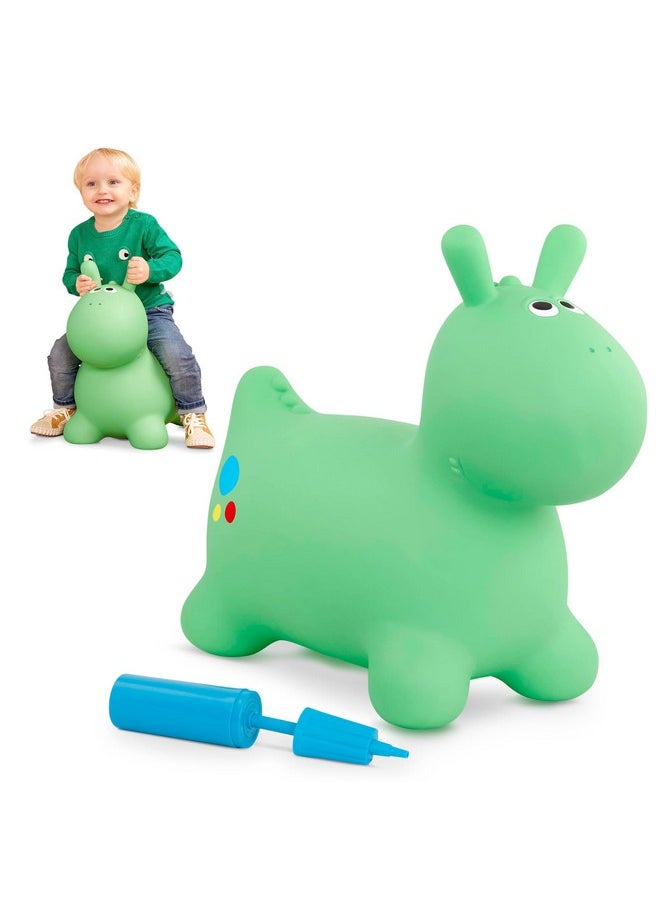 - Inflatable Bouncer - Air Pump Included - Bouncy Animal - Soft & Safe - 18 Months + - Hoppin' Dino