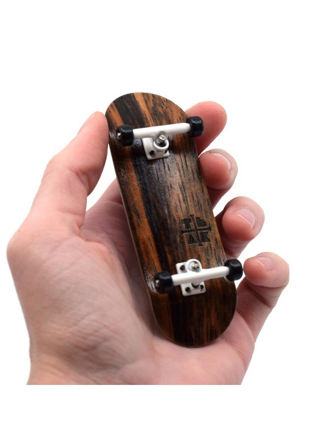 32Mm Pro Fingerboard Complete - Fully Assembled With Pro Level Components - Pro Shaped Wooden Deck (32X97Mm), Ultraspin Bearing Wheels, Prodigy Gen2 Trucks - Double Vision