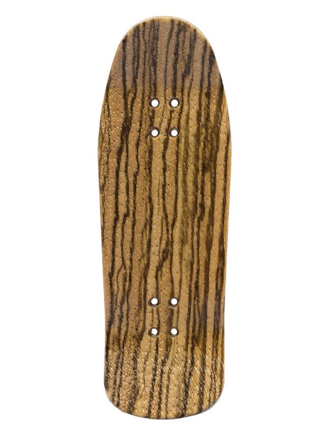Erboard Carlsbad Cruiser Deck, Zebrawood - 34Mm X 100Mm - Handmade, Pro Shape & Size - Five Plies Wood Veneer - Includes Prolific Foam Tape - Teak Tuning