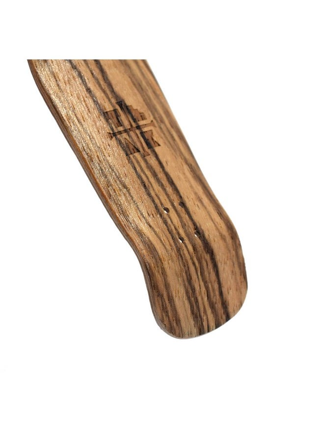 Erboard Carlsbad Cruiser Deck, Zebrawood - 34Mm X 100Mm - Handmade, Pro Shape & Size - Five Plies Wood Veneer - Includes Prolific Foam Tape - Teak Tuning