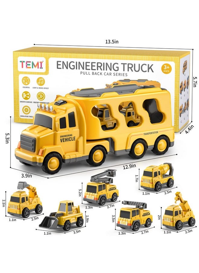 Construction Trucks Toddler Boy Toys Cars For Toddlers 1-3 - Kids Toys For 3 4 5 6 Years Old Boys Transport Vehicle Carrier Truck, Car Toys Set For Age 3-9, Christmas Birthday Gifts