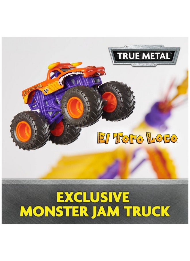 El Toro Loco Big Air Challenge Playset With Exclusive Monster Truck, Over 20-Inch Tall, 1:64 Scale, Kids Toys For Boys Ages 3 And Up