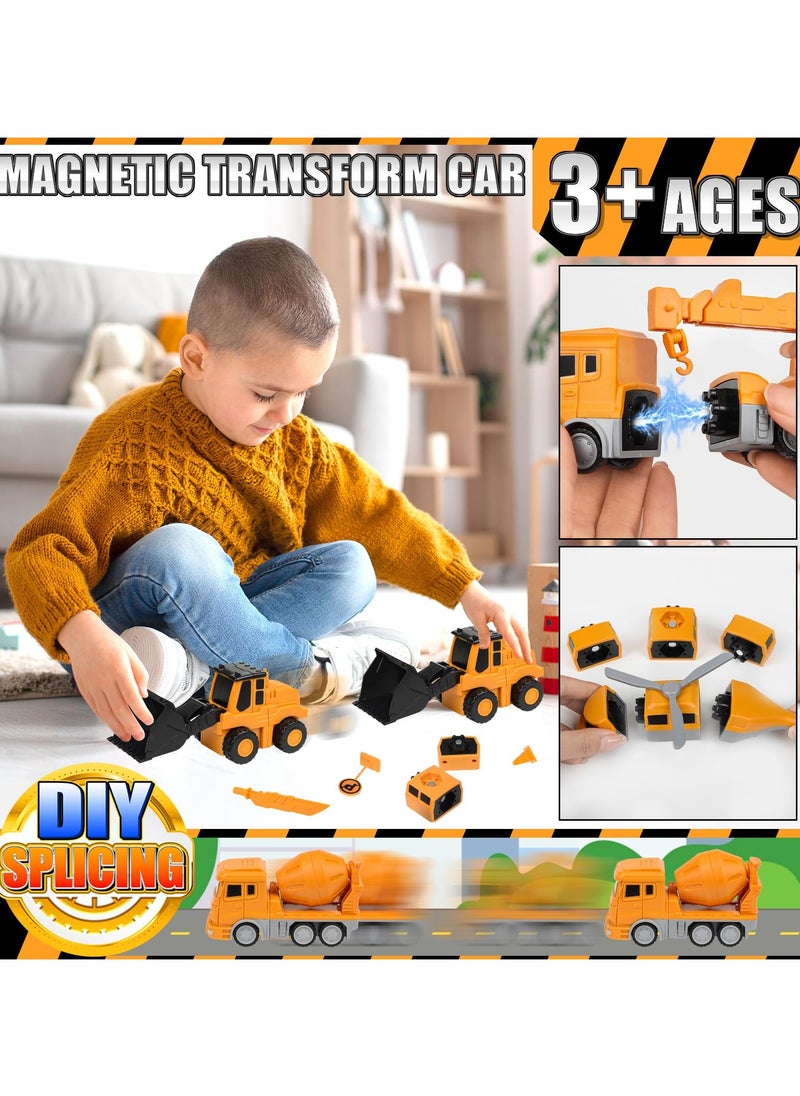 Magnetic Transformers Robot Toy for Kids, Magnetic Building Blocks, STEM Engineering Toys for Boys & Girls, Ages 3-8