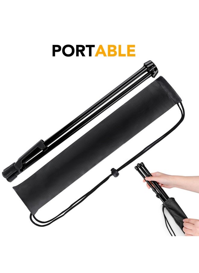 3Pack 14'' Tabletop Easel, Black Steel Table Top Easels For Display, Small Portable Tripod Stand, Adjustable Holders - Display Paintings, Frame Pictures,Signs, Posters (With 3 Storage Bags)