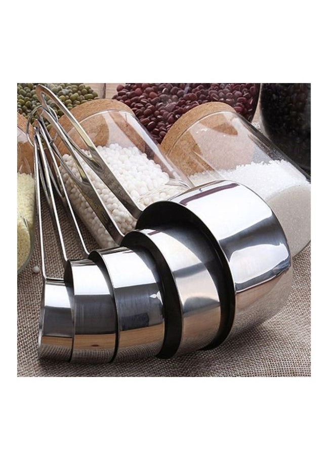 5-Piece Stainless Steel Measuring Spoon Silver