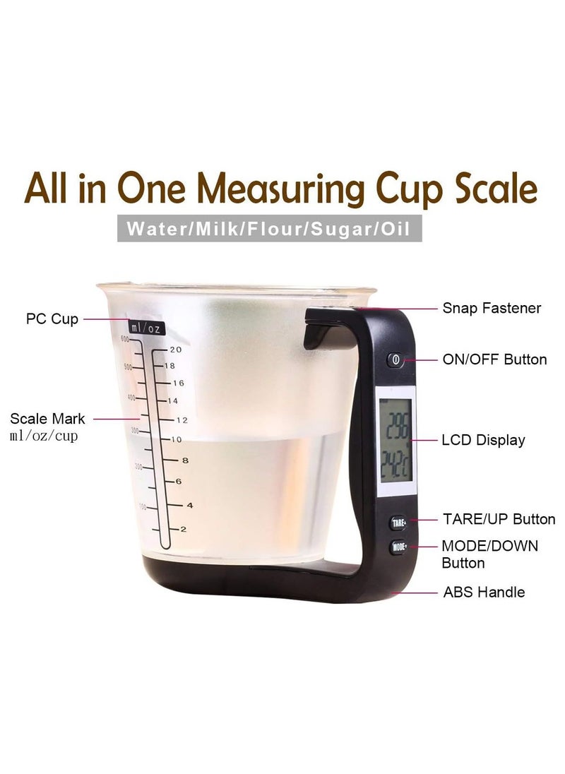 Electronic Measuring Cup Multi-Function Digital Measuring Jug Kitchen Weigh Milk Water Oil Volume Cup Scale