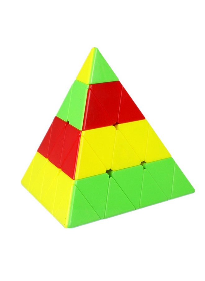 Qy Toys 4X4 Pyramid Stickerless Magic Cube Master Pyraminx Speed Cube