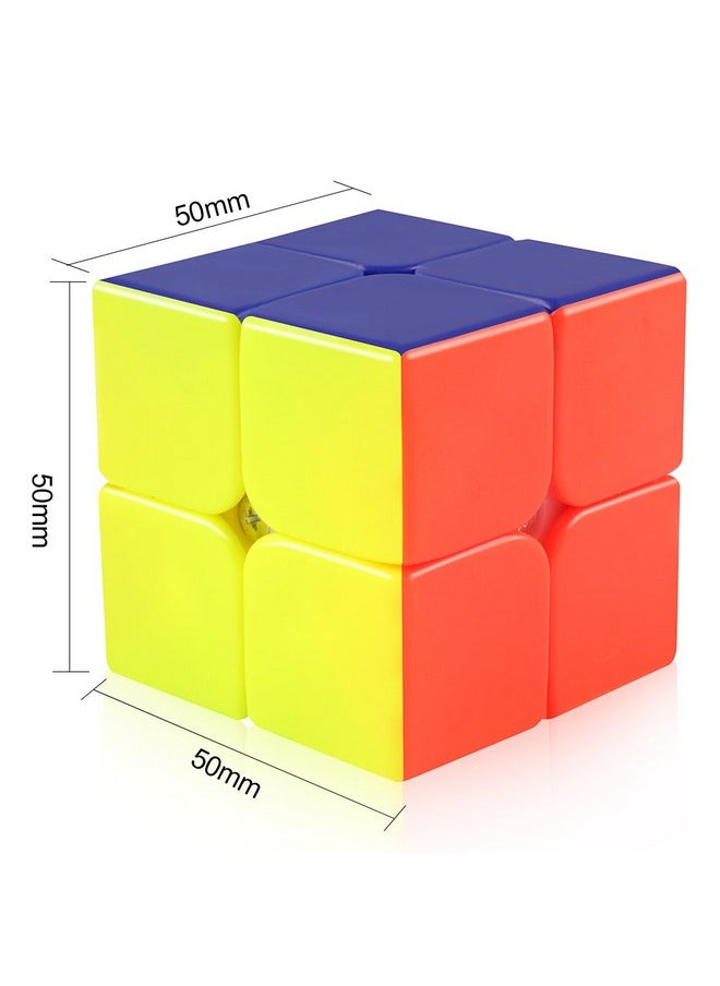 Cyclone Boys 2X2 Speed Cube Stickerless 2 By 2 Magic Cube Puzzles Toys 50Mm