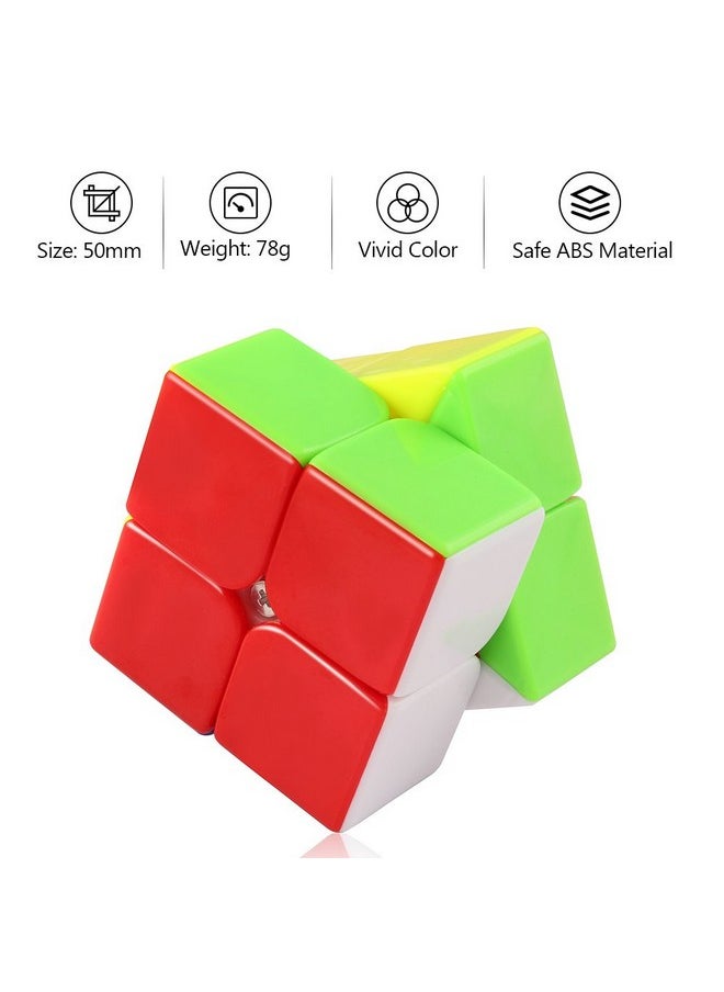 Cyclone Boys 2X2 Speed Cube Stickerless 2 By 2 Magic Cube Puzzles Toys 50Mm