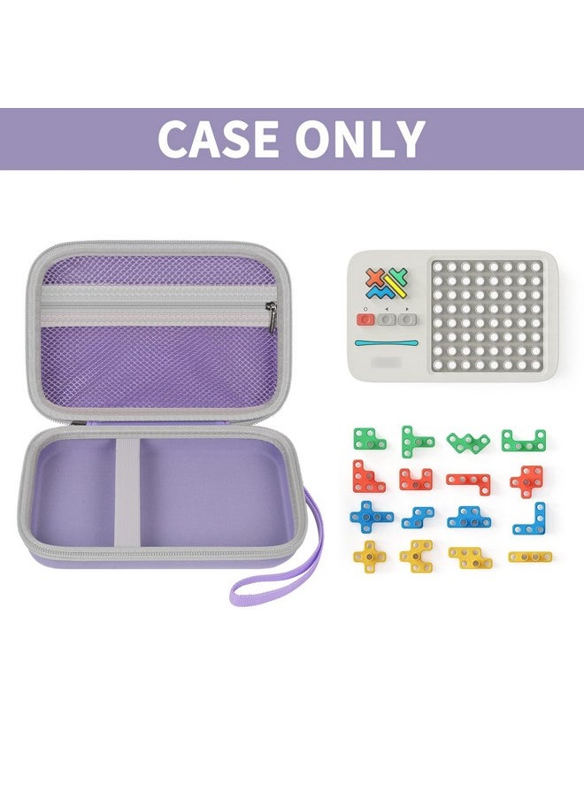 Case Compatible With Giiker Super Blocks Puzzle Game, Super Slide Brain Teaser Puzzle Holder, Organizer Storage Bag For Electronic Brain Game Console & Puzzles For Kids Boys And Girls -Box Only-Purple