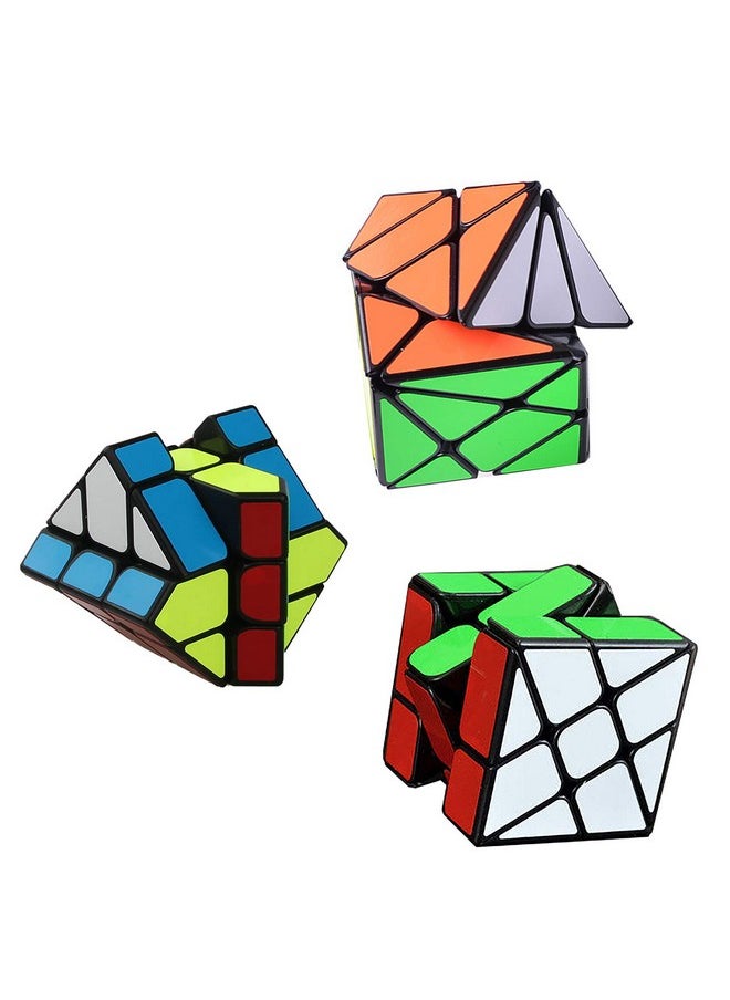 Cube Set Ahyuan 3 Pack Magic Speed Cube Bundle 3X3X3 Yj Windmill Cube Yongjun Axis V2 Cube Yj Fisher Cube 3X3 Sturdy And Smooth Speed Cube Puzzles Toy For Kids And Adults