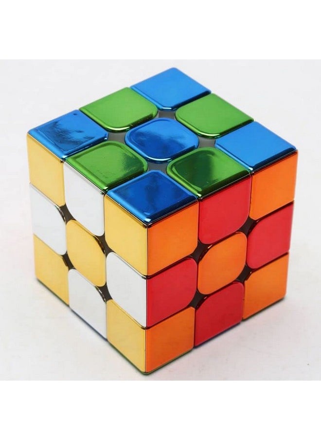 Cyclone Boys Metallic 3X3 Speed Cube Shiny Cube Mirror Reflective Stickerles Puzzle