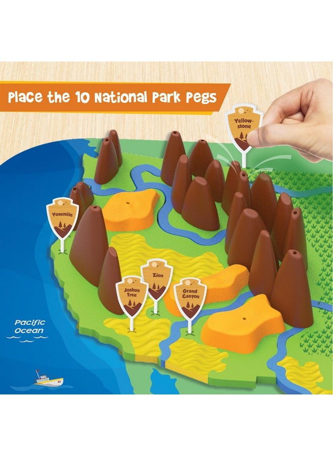 Mapology Physical Features Usa Puzzle | Mountains, National Parks, Rivers & Lakes 3D Puzzle For Kids 8-10 | Educational Toys | Classroom Must-Haves | Classroom Christmas Toys