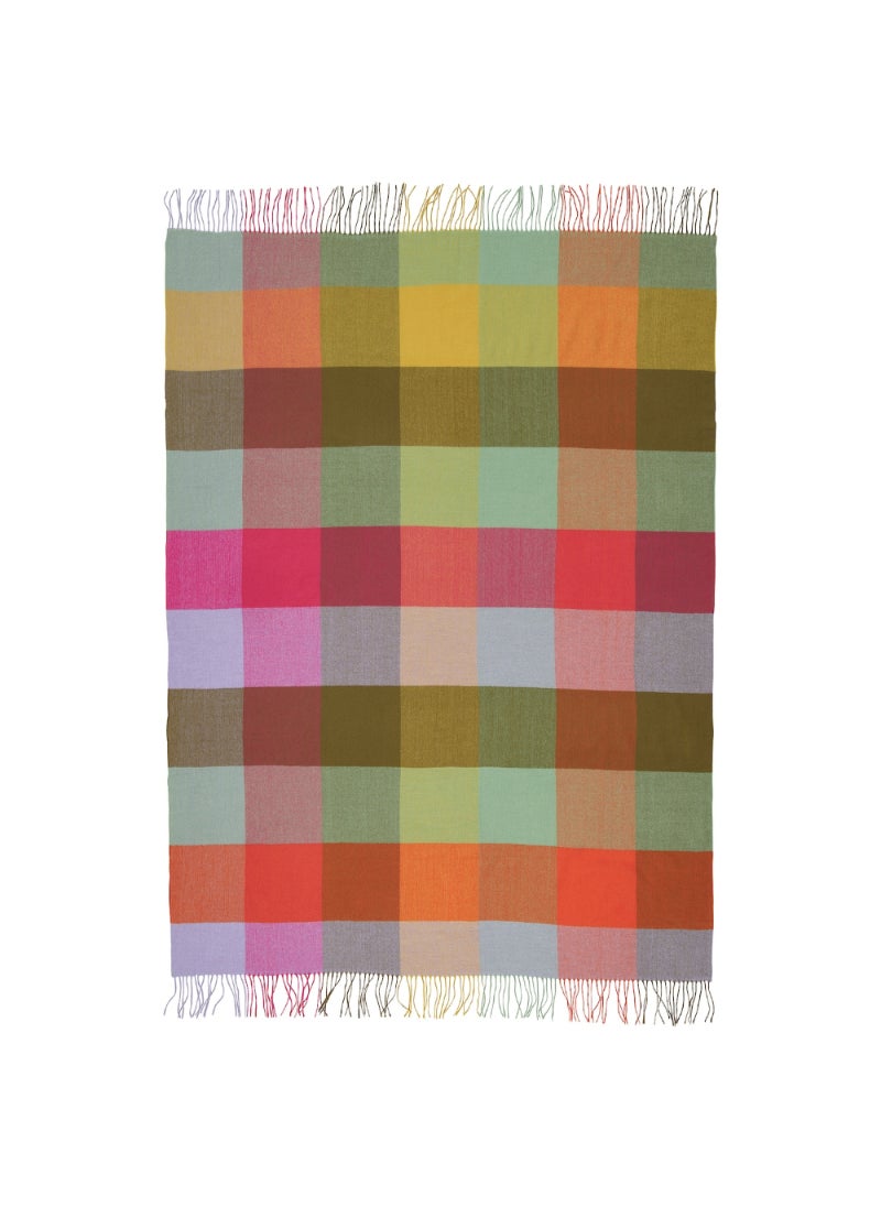 Throw Multicolour/Check Pattern 120X160 Cm/20 Pack