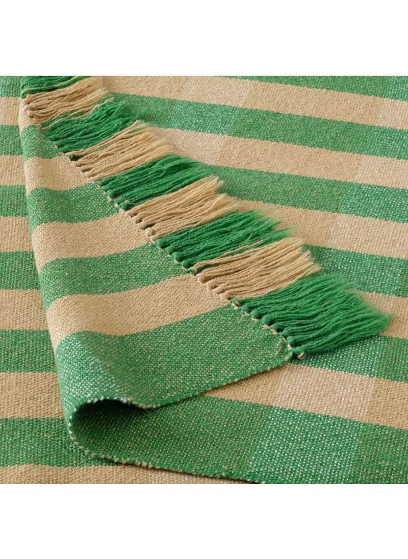 Throw Green/Stripe 130X180 Cm/20 Pack