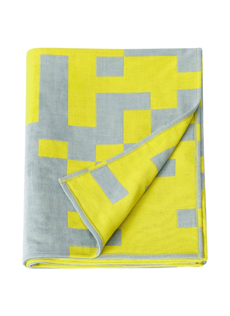 Throw Pale Blue/Bright Yellow 130X170 Cm/20 Pack