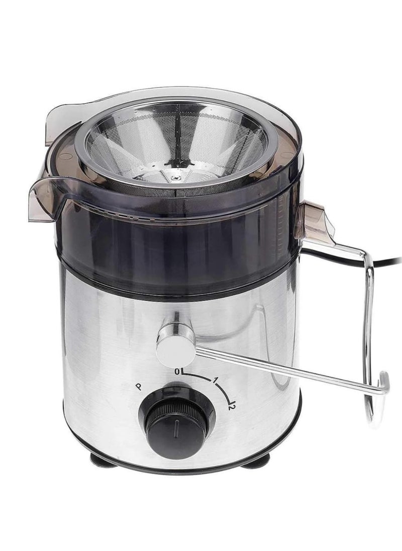 Juice Extractor - Stainless Steel Juicer with 2 Speeds, Whole Fruit Juice Extractor with Stainless Steel Body & Mesh Strainer Easy Fast Cleaning, High Juice Yield for Fruits and Vegetables 500W