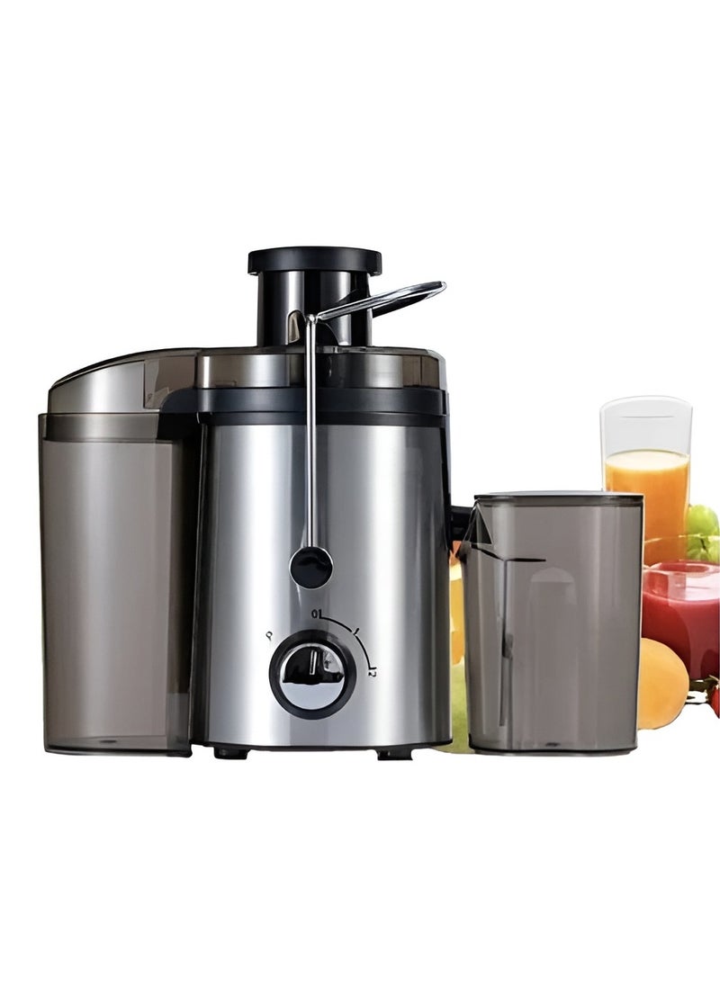 Juice Extractor - Stainless Steel Juicer with 2 Speeds, Whole Fruit Juice Extractor with Stainless Steel Body & Mesh Strainer Easy Fast Cleaning, High Juice Yield for Fruits and Vegetables 500W