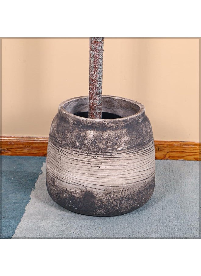 YAHOME Concrete Planter Pot, Unique Textured Design Plant Pot with Drainage Hole, Lightweight & Weather-Resistant Flower Pot, Indoor & Outdoor Floor Vase Decor for Home Office Patio Event (47X43.5)