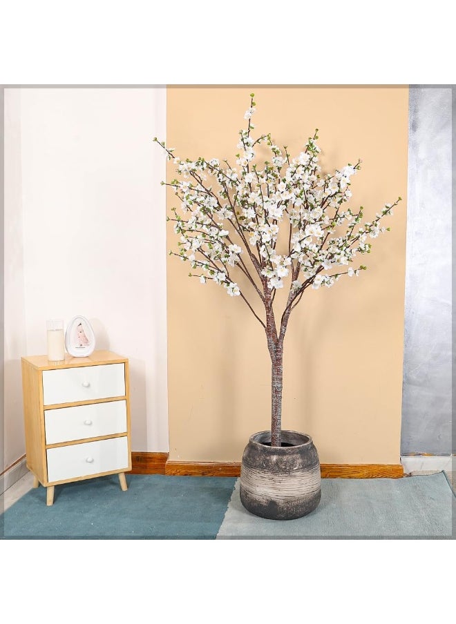 YAHOME Concrete Planter Pot, Unique Textured Design Plant Pot with Drainage Hole, Lightweight & Weather-Resistant Flower Pot, Indoor & Outdoor Floor Vase Decor for Home Office Patio Event (47X43.5)