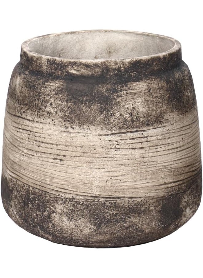 YAHOME Concrete Planter Pot, Unique Textured Design Plant Pot with Drainage Hole, Lightweight & Weather-Resistant Flower Pot, Indoor & Outdoor Floor Vase Decor for Home Office Patio Event (47X43.5)