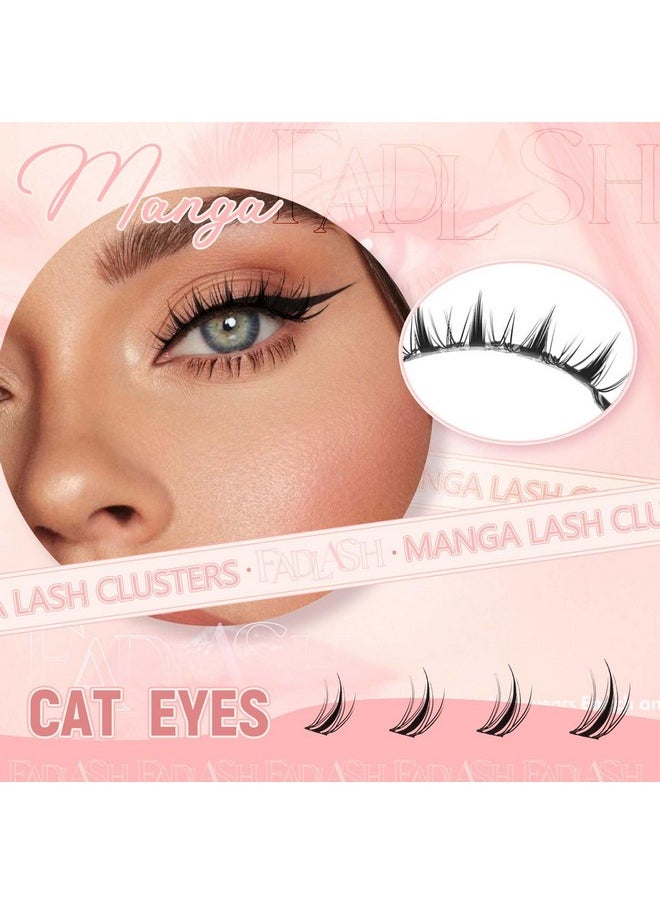Fairy Lash Clusters Diy Lash Extensions Manga Eyelash Clusters Wispy Cluster Lashes Spiky Cluster Eyelash Extensions Natural Look Individual Lashes Thin Band (D21)