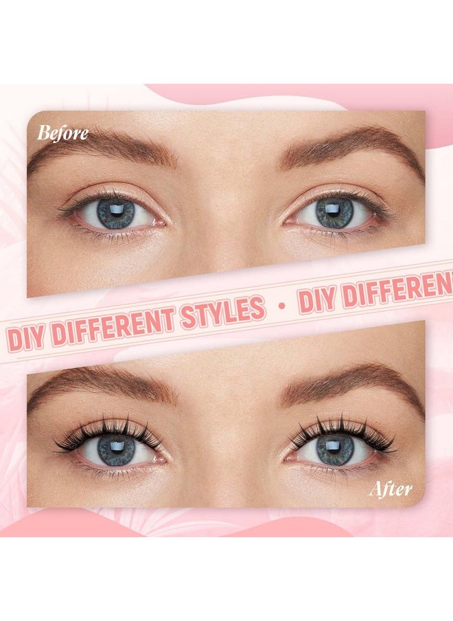 Fairy Lash Clusters Diy Lash Extensions Manga Eyelash Clusters Wispy Cluster Lashes Spiky Cluster Eyelash Extensions Natural Look Individual Lashes Thin Band (D21)